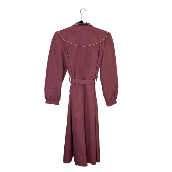 VINTAGE | 70’s Bubblegum Pink Belted Trench Coat - Picture 6 of 16
